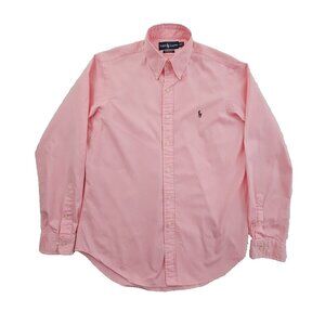 Polo Ralph Lauren Classic Fit Button Down Shirt 15 1/2 34/35 Pink Flesh Pony EUC
